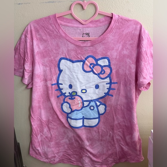 Hello Kitty Tops - Hello Kitty Tie-Dye Pink T-Shirt